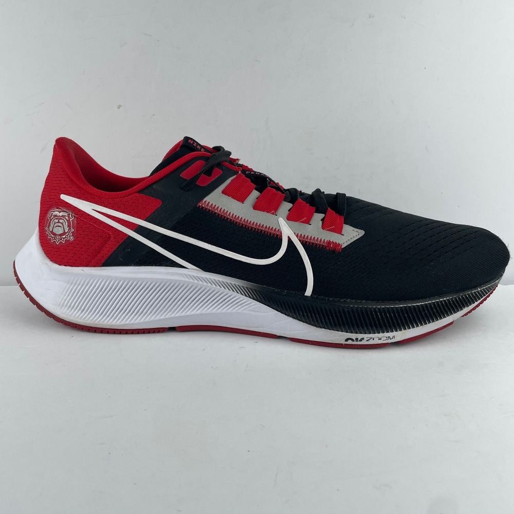 Nike Air Zoom Pegasus 38 Running Shoes Georgia Bulldogs UGA Black - Mens Size 12